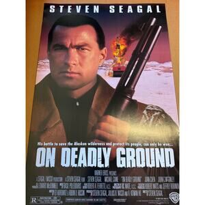 ON DEADLY GROUND Movie theater size poster, vintage 90s NEW Steven Seagal